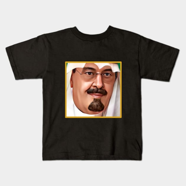 King Abdullah of Saudi Arabia Kids T-Shirt by omardakhane